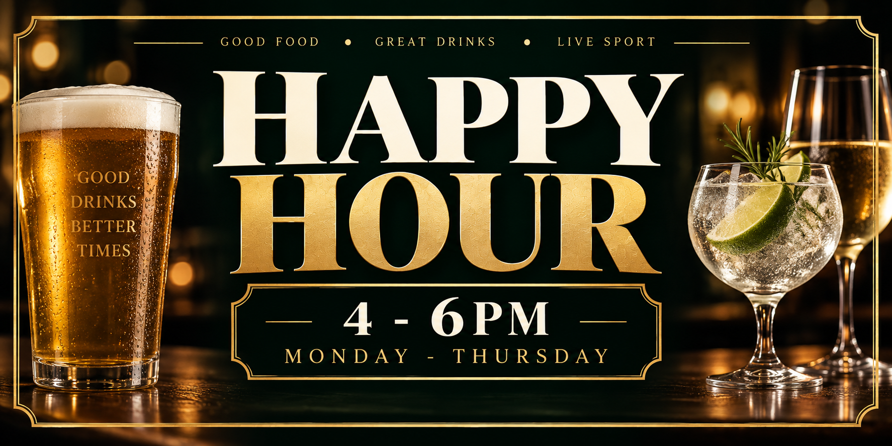 Happy Hour 4pm-6pm